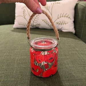 Handcrafted Poppies Floral Candle Holer